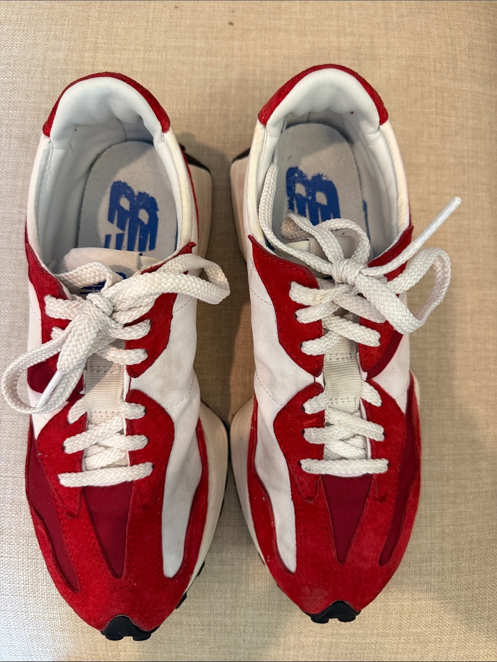 Men’s New Balance 327 sneakers -Red and White Retro Runner Sneakers - Picture 7 of 7